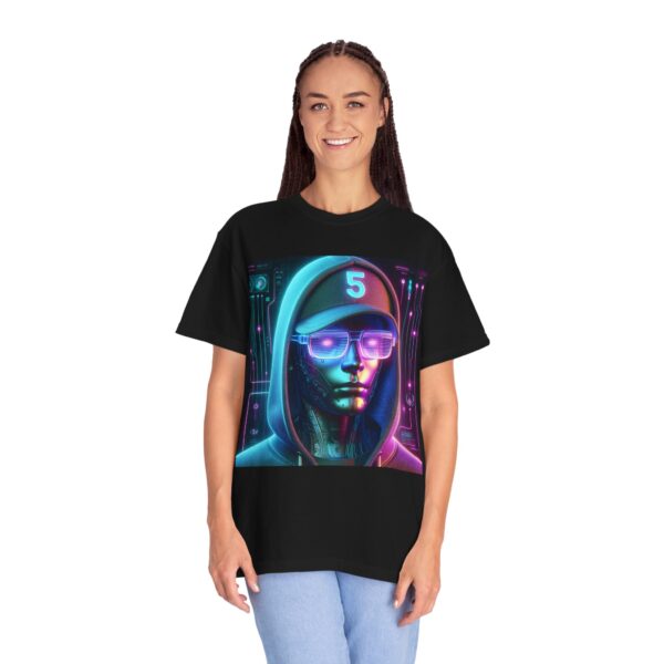 T-Shirt | Cyber Neon Avatar A 3D character with a cyberpunk aesthetic. - Image 6