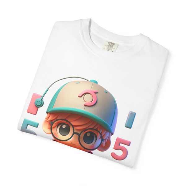 T-Shirt | Unisex Chibi Gamer A cute and charismatic 3D character in chibi style, characterized by a larger head and smaller body. The hoodie uses a vibrant yet soft color palette, and the cap displays a stylized typography - Image 12
