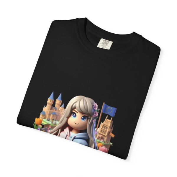 T-Shirt | A_3D cartoon character inspired by Roblox_ featuring a girl with light skin and blonde hair. - Image 3
