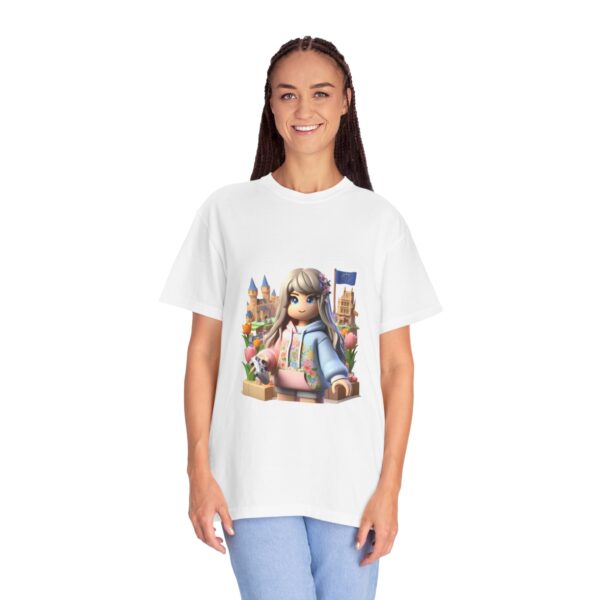 T-Shirt | A_3D cartoon character inspired by Roblox_ featuring a girl with light skin and blonde hair. - Image 8