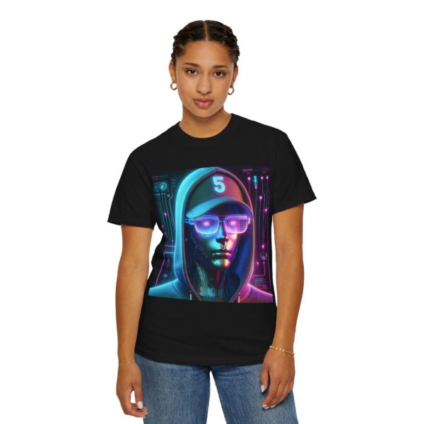 T-Shirt | Cyber Neon Avatar A 3D character with a cyberpunk aesthetic. - Image 8