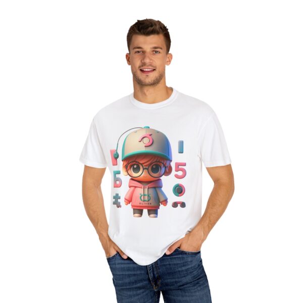 T-Shirt | Unisex Chibi Gamer A cute and charismatic 3D character in chibi style, characterized by a larger head and smaller body. The hoodie uses a vibrant yet soft color palette, and the cap displays a stylized typography - Image 10
