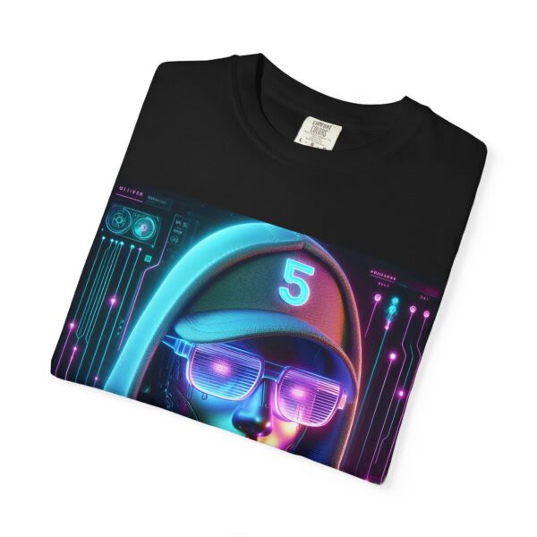 T-Shirt | Cyber Neon Avatar A 3D character with a cyberpunk aesthetic. - Image 5