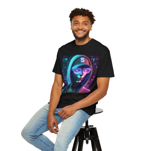 T-Shirt | Cyber Neon Avatar A 3D character with a cyberpunk aesthetic. - Image 9