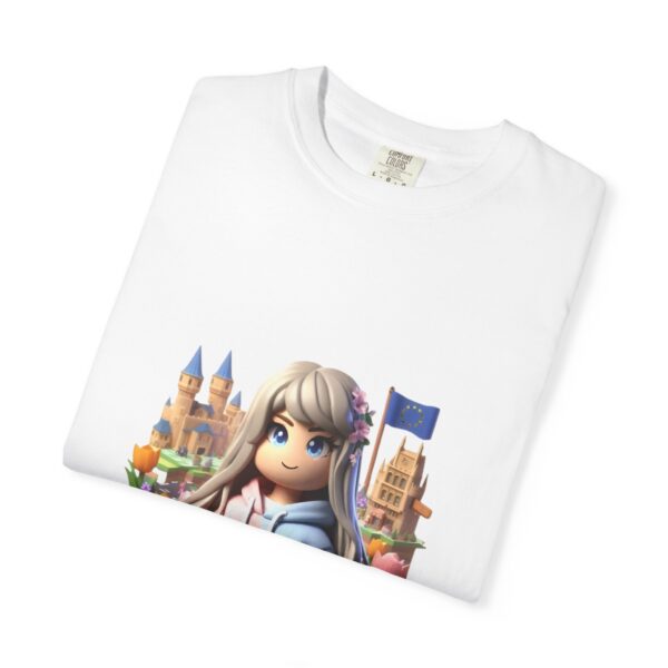 T-Shirt | A_3D cartoon character inspired by Roblox_ featuring a girl with light skin and blonde hair. - Image 6