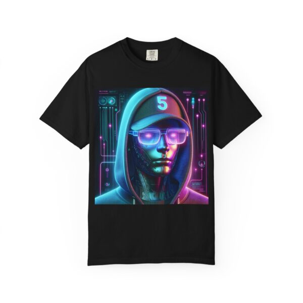T-Shirt | Cyber Neon Avatar A 3D character with a cyberpunk aesthetic. - Image 3