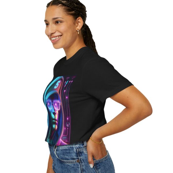 T-Shirt | Cyber Neon Avatar A 3D character with a cyberpunk aesthetic. - Image 7