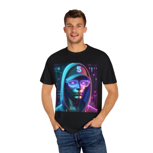 T-Shirt | Cyber Neon Avatar A 3D character with a cyberpunk aesthetic. - Image 2